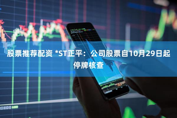 股票推荐配资 *ST正平：公司股票自10月29日起停牌核查